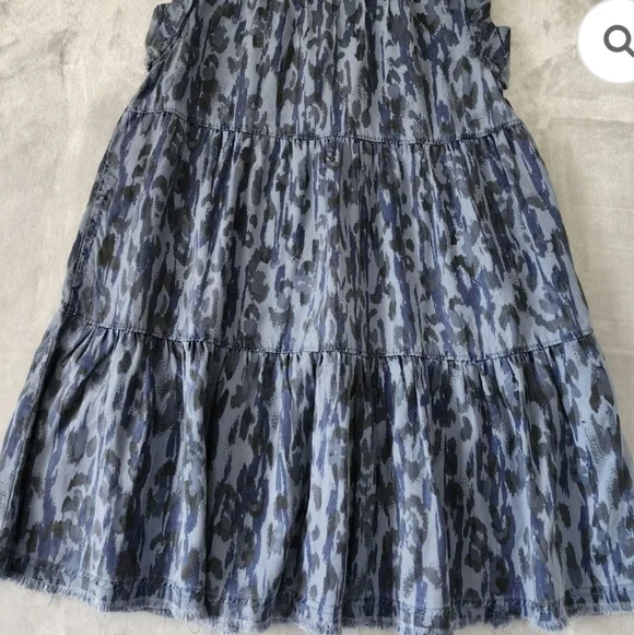 Anthropologie Blue and Gray Midi Dress,sz S. - Picture 4 of 8